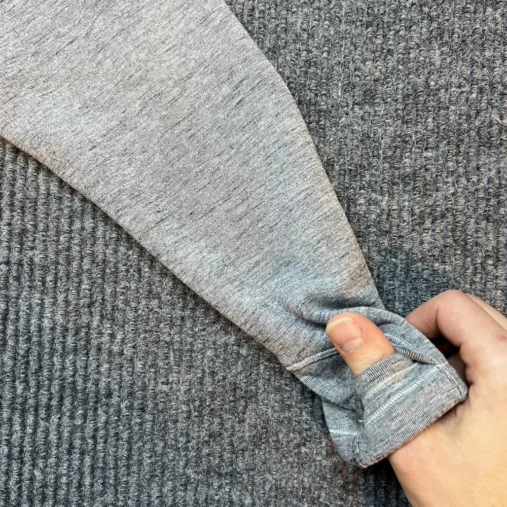 Athleta Jacket Womens Small CYA Stronger Hoodie Full Zip Long Line Grey Stretch - Picture 8 of 12